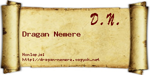 Dragan Nemere névjegykártya